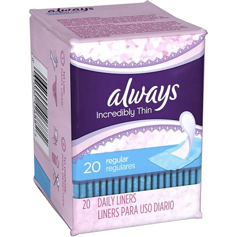 always panty liners thong|Always Thin Daily Liners, Regular Absorbency, Unscented, .